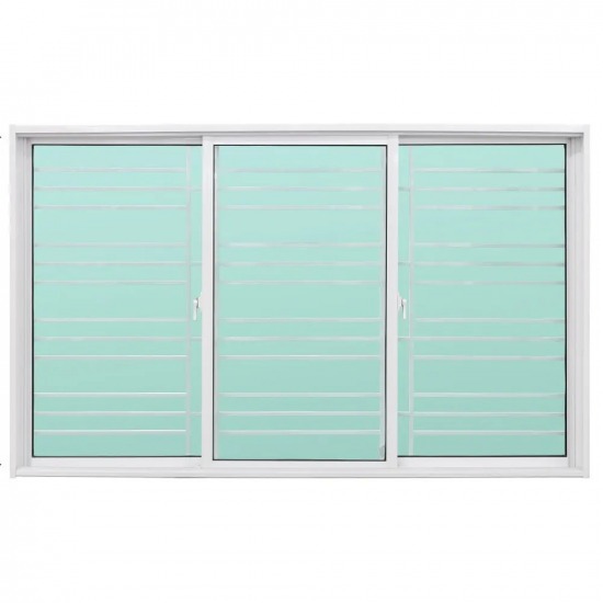 หน้าต่างอะลูมิเนียมพร้อมเหล็กดัดบานเลื่อน